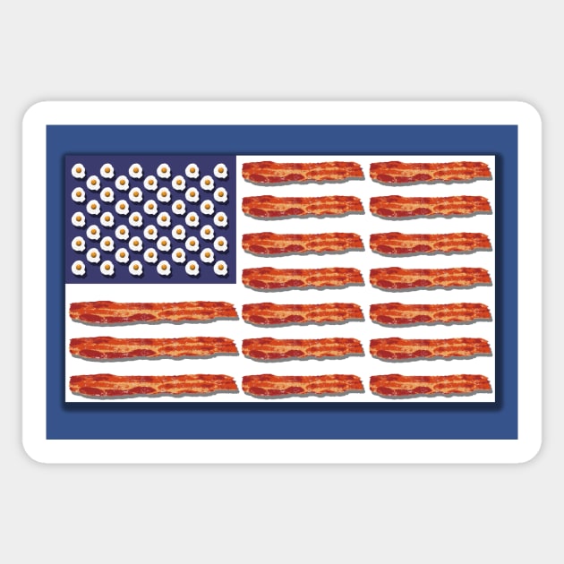 Bacon and Eggs Flag Sticker by jayveezed